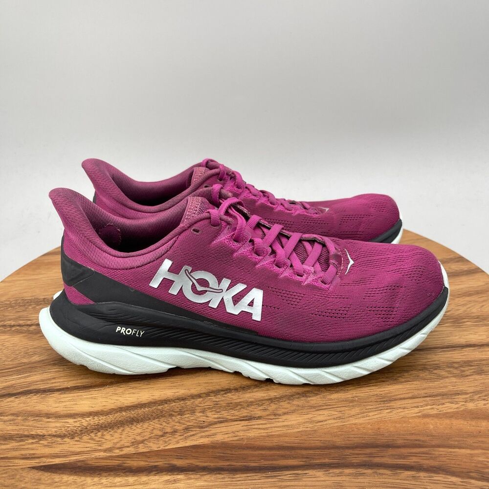 Hoka One One Mach 4 Womens Size 8.5 B Purple Running Comfort Walking Sneaker Gym